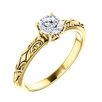 Bague de fiançailles en or avec diamant certifié GIA 0,30 ct ou 0,40 ct - modèle i71906