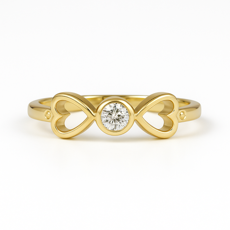 Anello di fidanzamento o anniversario i817 in oro con diamante incolore