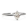 18k White Gold Solitaire Engagement Ring with Oval Diamond GIA Certified - model I1735.v2