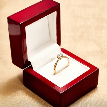 Bague de fiançailles en or avec diamant certifié GIA de 0,30 ct ou 0,40 ct - modèle i1867