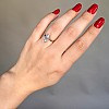 Anello di fidanzamento in platino con diamante incolore Marquise da 1,00 ct certificato IGI, creato in laboratorio - modello i4454