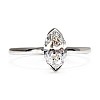 Anello di fidanzamento in platino con diamante incolore Marquise da 1,00 ct certificato IGI, creato in laboratorio - modello i4454
