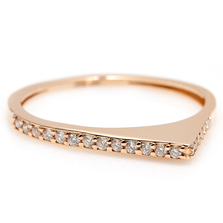 Anello trendy s210 in Oro o Platino con Diamanti Naturali