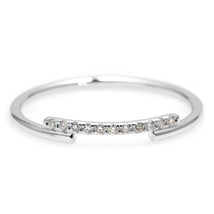 Anello trendy s225 in Oro o Platino con Diamanti Naturali