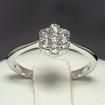 Gold Gift Ring with Diamonds - model i028