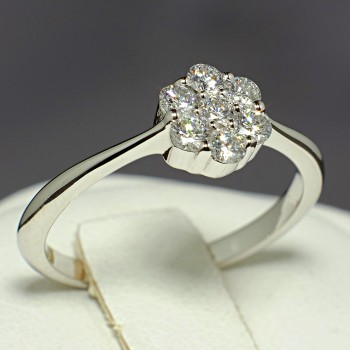 Gold Gift Ring with Diamonds - model i028