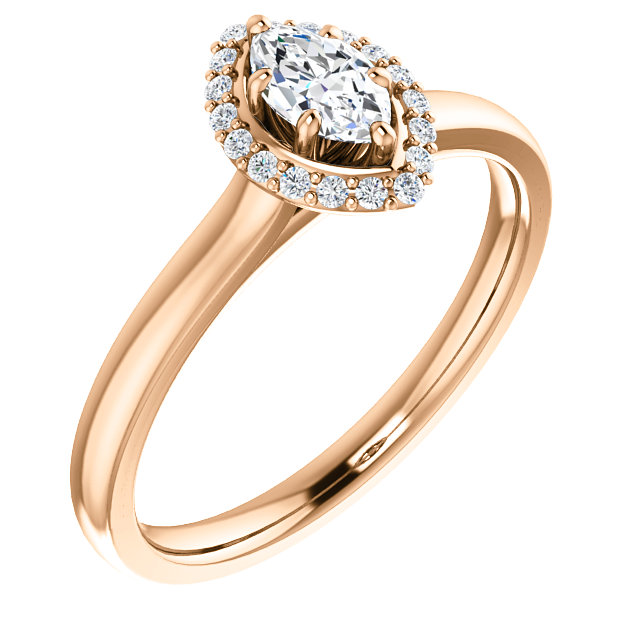 Bague de fiançailles en or avec diamant certifié GIA de 1,00 ct et diamants secondaires - modèle i122060