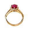 Gouden verlovingsring met robijn en diamanten i122311RbDi