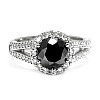 Engagement ring i122311DnDi in Gold with Black Diamond and Diamonds