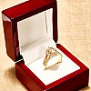Halo Gold Engagement Ring with Oval Diamond GIA Certified 1.00ct - model i122311