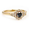 Engagement ring i122650DnDi in Gold with Black Diamond and Diamonds