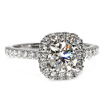 18k Gold or Platinum Engagement Ring with GIA Certified Diamond 0.50ct or 0.70ct - model i1905