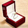 Halo Engagement Ring in 18K White Gold with Lab Grown Yellow Diamond IGI Certified - model i1905