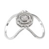 Ring - Hanger met beweegbare kettingen in goud met stokbrood en ronde diamanten i2932