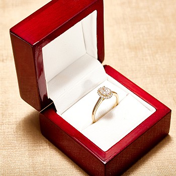 Bague de fiançailles Halo en or avec diamant certifié GIA 0,50 ct ou 0,70 ct - modèle i4077