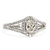 Halo 18k Gold or Platinum Engagement Ring with Oval Diamond GIA Certified 0.50ct or 0.70ct - model i4696