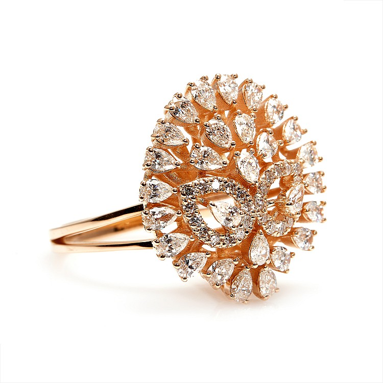 Gift Ring i3005Dipadi in Gold with Diamonds