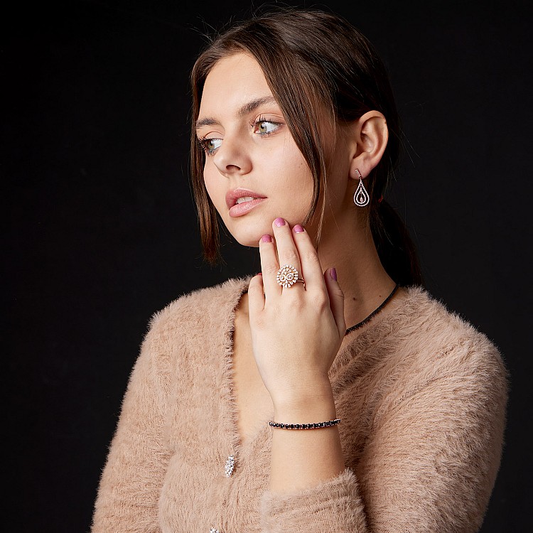 Gift Ring i3005Dipadi in Gold with Diamonds