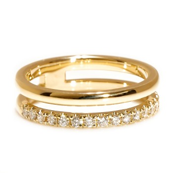 Gold or Platinum Gift Ring with Natural Diamonds - model i342