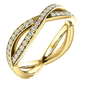 Gold Gift Ring with Diamonds - model i122571