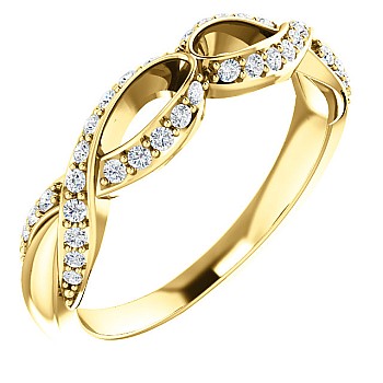 Gold Gift Ring with Diamonds - model i122782