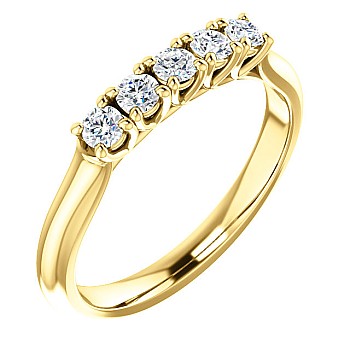 Gold Gift Ring with Diamonds - model i122808