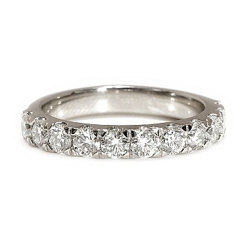 Platina semi-eeuwigheidsring met kleurloze diamanten - model FM4-7PT