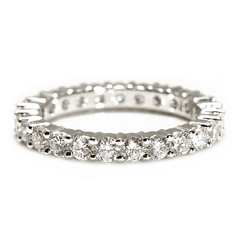 Gold Eternity Ring with Colorless Diamonds - model i122107