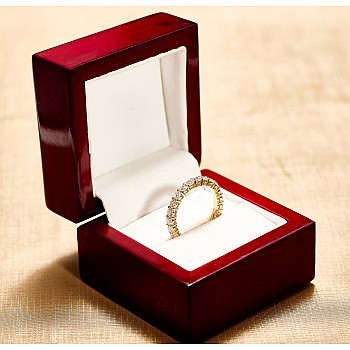 Gold Eternity Ring with Colorless Diamonds - model i1230