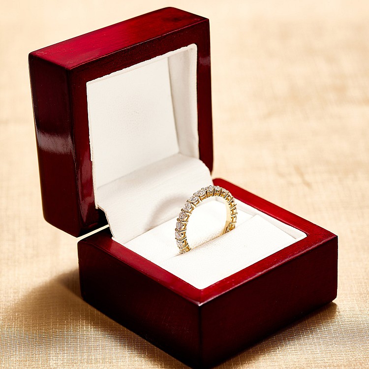 Gold Eternity Ring with Colorless Diamonds - model i1230