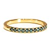 Gold Gift Ring with Blue Diamonds i2029db