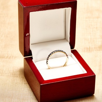 Gold Gift Ring with Sapphires - model i2029