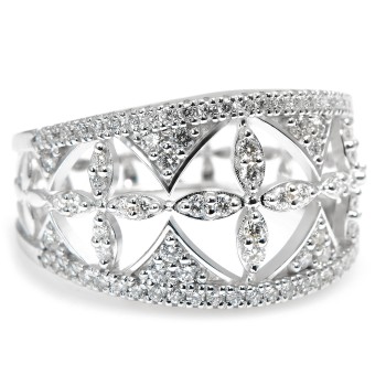 Gold or Platinum Gift Ring with Diamonds - model i2815