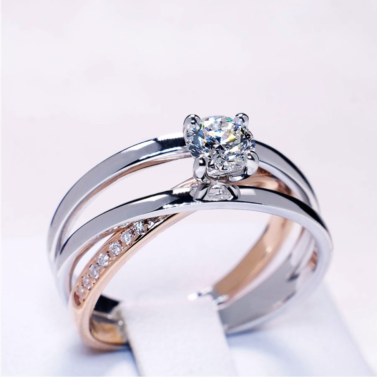 Engagement ring i1144didi in Gold with Diamonds - GIA 0.30ct - 0.40ct