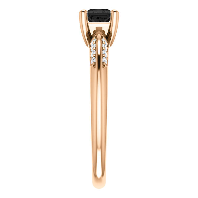 Engagement ring i122701DnDi in Gold with Black Diamond