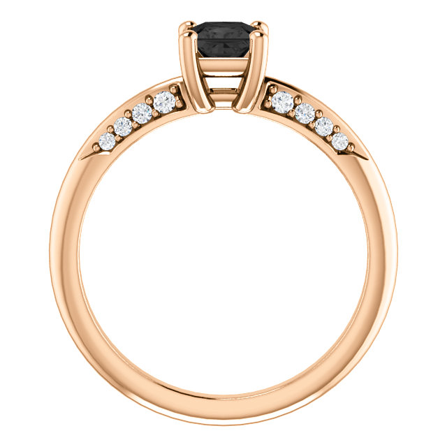 Engagement ring i122701DnDi in Gold with Black Diamond