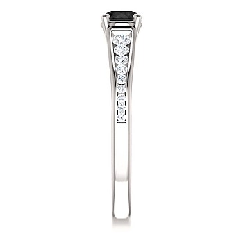 Anello di fidanzamento i122866DnDi in Oro con Diamante Nero e Diamanti