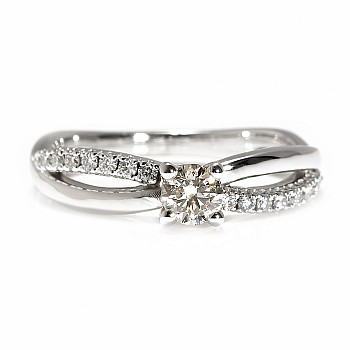 Bague de fiançailles en or avec diamants 0,15 ct - 0,25 ct - modèle i1730