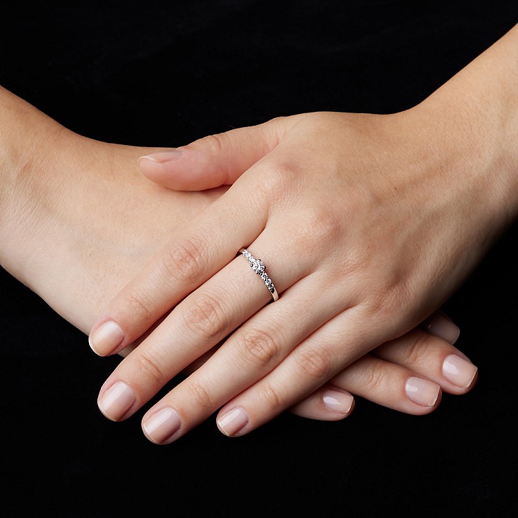 Bague de fiançailles en or avec diamants 0,10 ct - 0,25 ct - modèle i581