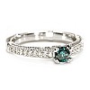 Verragio Gold Model Engagement Ring with Blue Diamond and Colorless Diamonds i636DbDi