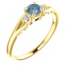 Engagement ring i71843DbDI in Gold with Blue Diamond and Colorless Diamonds