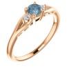 Engagement ring i71843DbDI in Gold with Blue Diamond and Colorless Diamonds