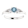 Engagement ring i71843DbDI in Gold with Blue Diamond and Colorless Diamonds
