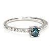 Engagement ring in Gold or Platinum with Blue Diamond and Diamonds i1221908dbdi