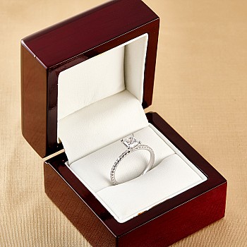 Bague de fiançailles en or avec diamants GIA 1,00 ct - modèle i2936