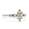 Anello di fidanzamento moderno in oro 18k o platino con diamante centrale taglio marquise GIA da 0,50 ct o 0,70 ct - modello i3122