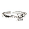 14k White Gold Side-Stone Engagement Ring with IGI Certified Lab Grown Colorless Diamond - model i588