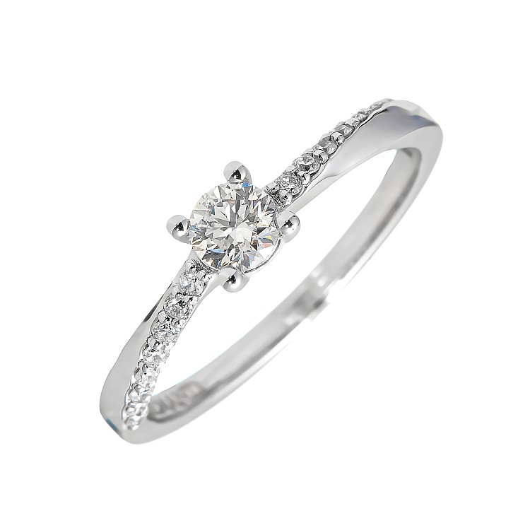 i588didi Gold Engagement Ring with Diamonds