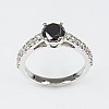Engagement ring i645DnDi model Tiffany Novo in Gold with Black Diamond and Diamonds