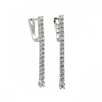 Gold Tennis Earrings with Diamonds - model c3145